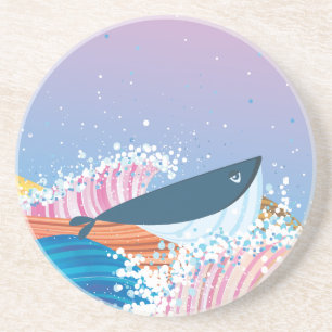 Dessous De Verre En Grès Baleine