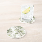 Dessous De Verre En Grès Bambou Vert (Côté)