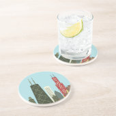 Dessous De Verre En Grès Bande dessinée Chicago (Côté)