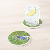 Dessous De Verre En Grès Bande double sur la menthe (Côté)