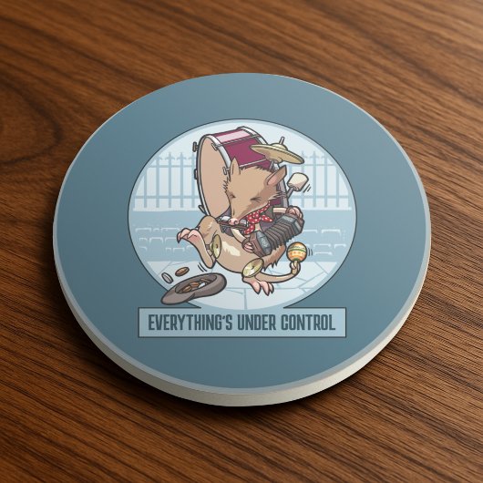 Dessous De Verre En Grès Bandicoot drôle Tout est sous contrôle Cartoon