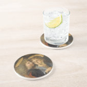 Dessous De Verre En Grès Baptême du Christ Anges par Léonard de Vinci (Côté)