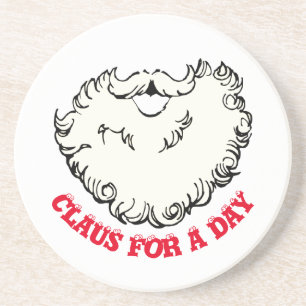 Dessous De Verre En Grès Barbe de Mikitez santaclaus pain d'épices vintage