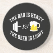 Dessous De Verre En Grès Barbell vs bière (Devant)