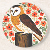 Dessous De Verre En Grès Barn Owl (Devant)