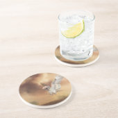 Dessous De Verre En Grès Barn Owl en vol peinture numérique (Côté)