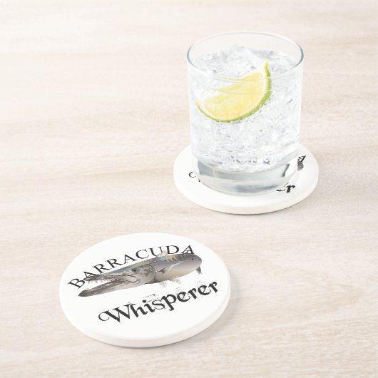 Dessous De Verre En Grès Barracuda Whisperer de couleur claire (Côté)