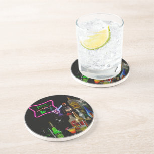 Dessous De Verre En Grès Barre (personnalisable)