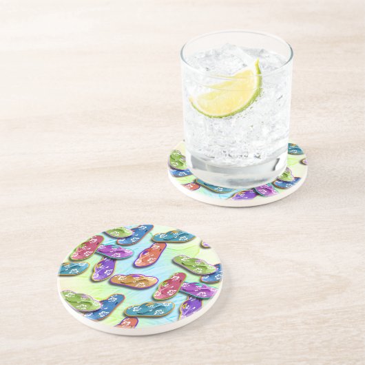 Dessous De Verre En Grès Bascules électroniques d'art de bruit multi (Côté)