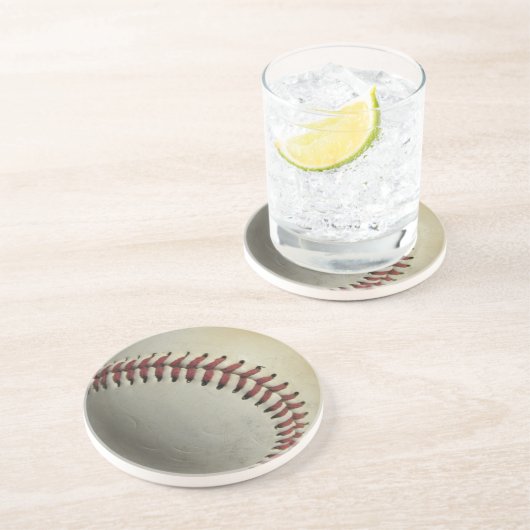 Dessous De Verre En Grès Baseball (Côté)