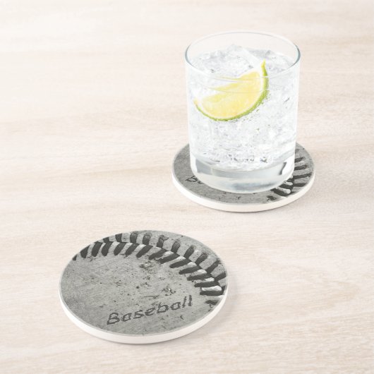 Dessous De Verre En Grès Baseball (Côté)