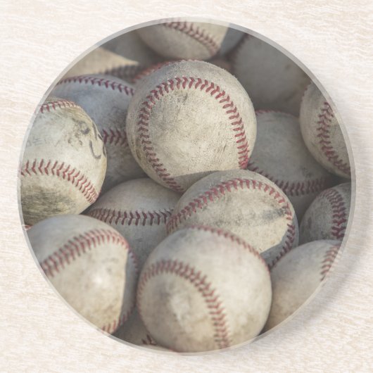 Dessous De Verre En Grès Baseball (Devant)
