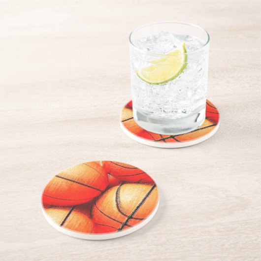 Dessous De Verre En Grès Basket-ball (Côté)