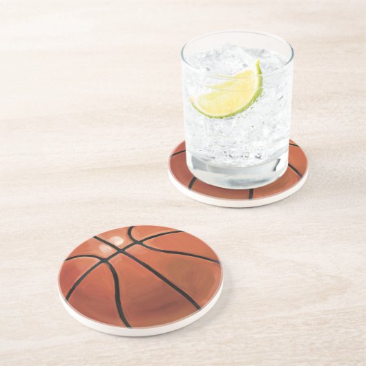 Dessous De Verre En Grès Basket-ball (Côté)