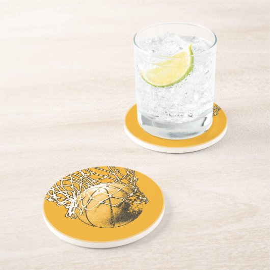 Dessous De Verre En Grès Basket-ball Art pop (Côté)