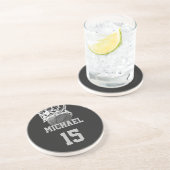 Dessous De Verre En Grès Basket-ball Votre nom (Côté)