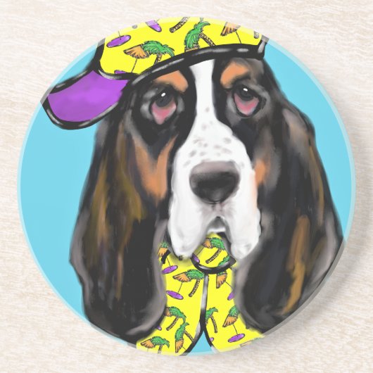 Dessous De Verre En Grès Basset Hound (Devant)