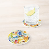 Dessous De Verre En Grès Bataille navale de Kandinsky 1913 (Côté)