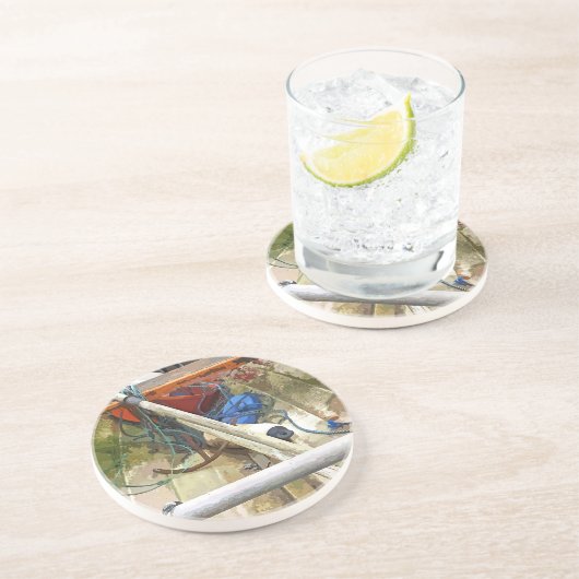 DESSOUS DE VERRE EN GRÈS BATEAU (Côté)