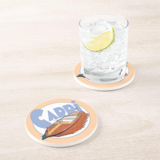 Dessous De Verre En Grès Bateau à moteur Capri (Côté)