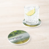 Dessous De Verre En Grès Bateau De Pêche En Déplacement (Côté)