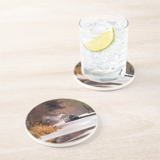 DESSOUS DE VERRE EN GRÈS BATEAUX DE CANAL (Côté)