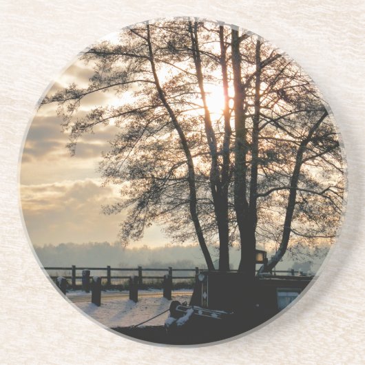 DESSOUS DE VERRE EN GRÈS BATEAUX DE CANAL (Devant)