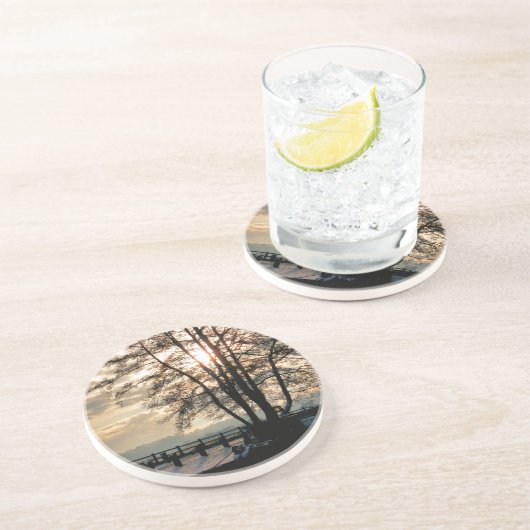 DESSOUS DE VERRE EN GRÈS BATEAUX DE CANAL (Côté)