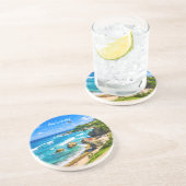 Dessous De Verre En Grès Bathsheba, Barbade - Côte de plage tropicale (Côté)