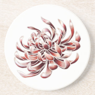 Dessous De Verre En Grès Batik Chrysanthemum