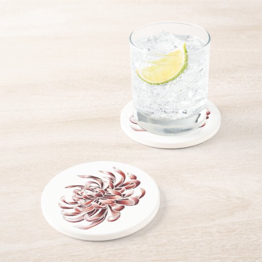 Dessous De Verre En Grès Batik Chrysanthemum (Côté)