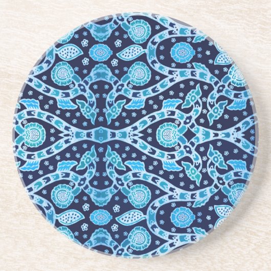 Dessous De Verre En Grès Batik Tribal Africain (Devant)