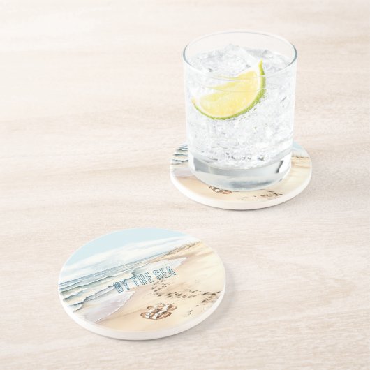 Dessous De Verre En Grès Beach Ocean Sand Sandals (Côté)