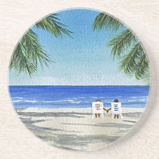Dessous De Verre En Grès BeachCouple Z.jpg (Devant)