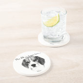 Dessous De Verre En Grès Beagle Joyeux Visage; Joyeux Beagle; Beagle grinch (Côté)
