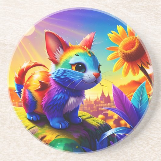 Dessous De Verre En Grès Beau animal trois (Devant)