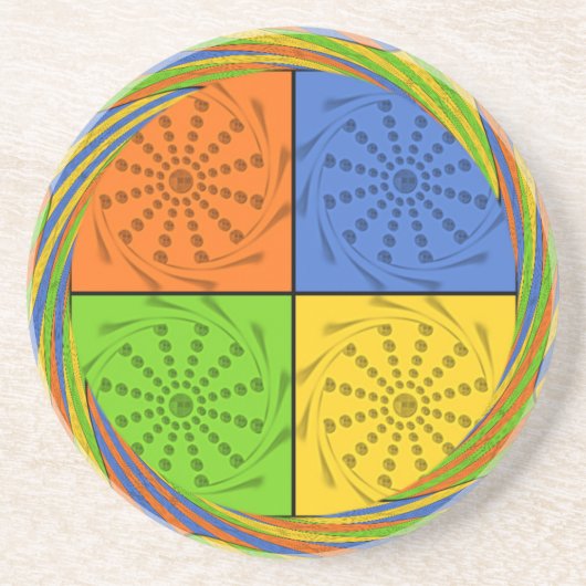 Dessous De Verre En Grès Beau audacieux Motif égyptien : Un design éblouiss (Devant)