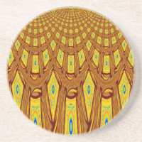 Beau Golden Brown Africain Tribal Imprimé vecteur