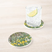 Dessous De Verre En Grès Beau jardin de jonquilles de printemps (Côté)