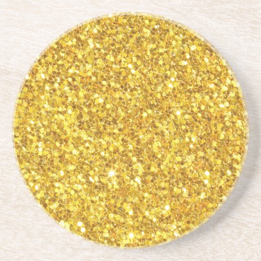 Dessous De Verre En Grès Beau Motif Parties scintillant d'or (Devant)