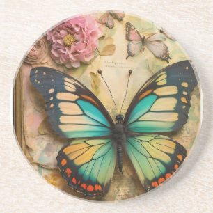 Dessous De Verre En Grès Beau papillon design Dessous de verre de grès