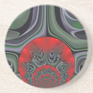 Dessous De Verre En Grès Beau Rouge Aurora Art Imprimer