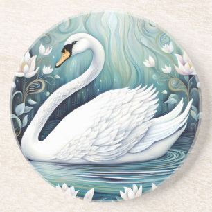 Dessous De Verre En Grès Beau Swan