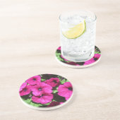 Dessous De Verre En Grès Beaucoup de pétunias pourpres (Côté)