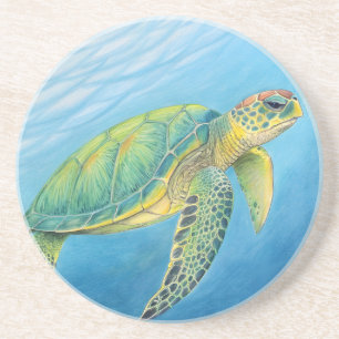 Dessous De Verre En Grès Beauté de la tortue