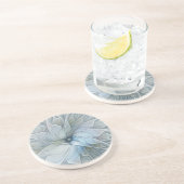 Dessous De Verre En Grès Beauté Élégante Fleur d'Art Abstrait Moderne Fract (Côté)