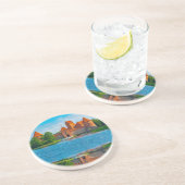 Dessous De Verre En Grès Beautiful Medieval Castle on Blue Lake (Côté)