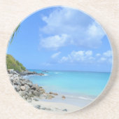Dessous De Verre En Grès Beautiful Turquoise Tropical Beach (Devant)
