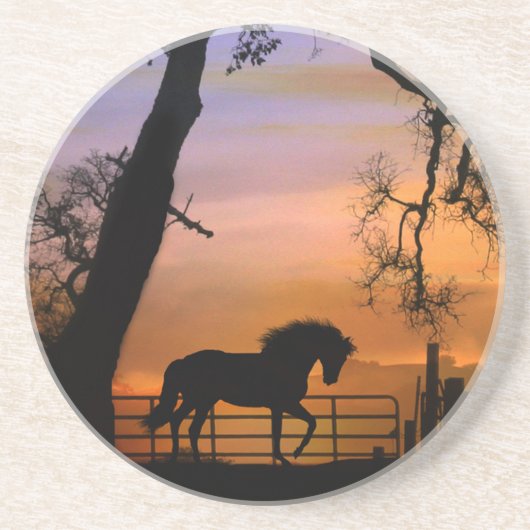 Dessous De Verre En Grès Beaux Dessous de verre de grès Cheval (Devant)