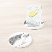 Dessous De Verre En Grès Bébé hérisson animal (Côté)